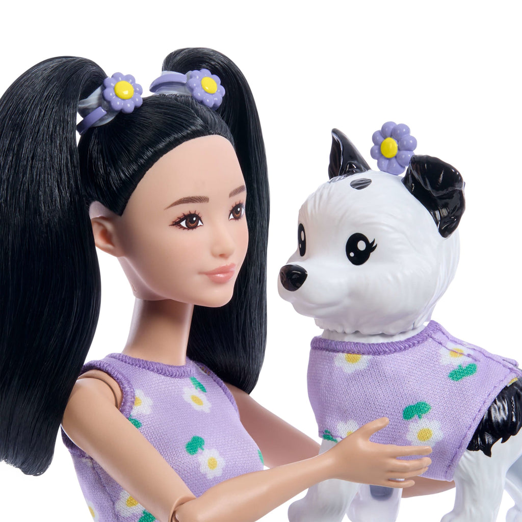 Barbie Fashion & Beauty Muñeca Looks Iguales Renee y Perrito
