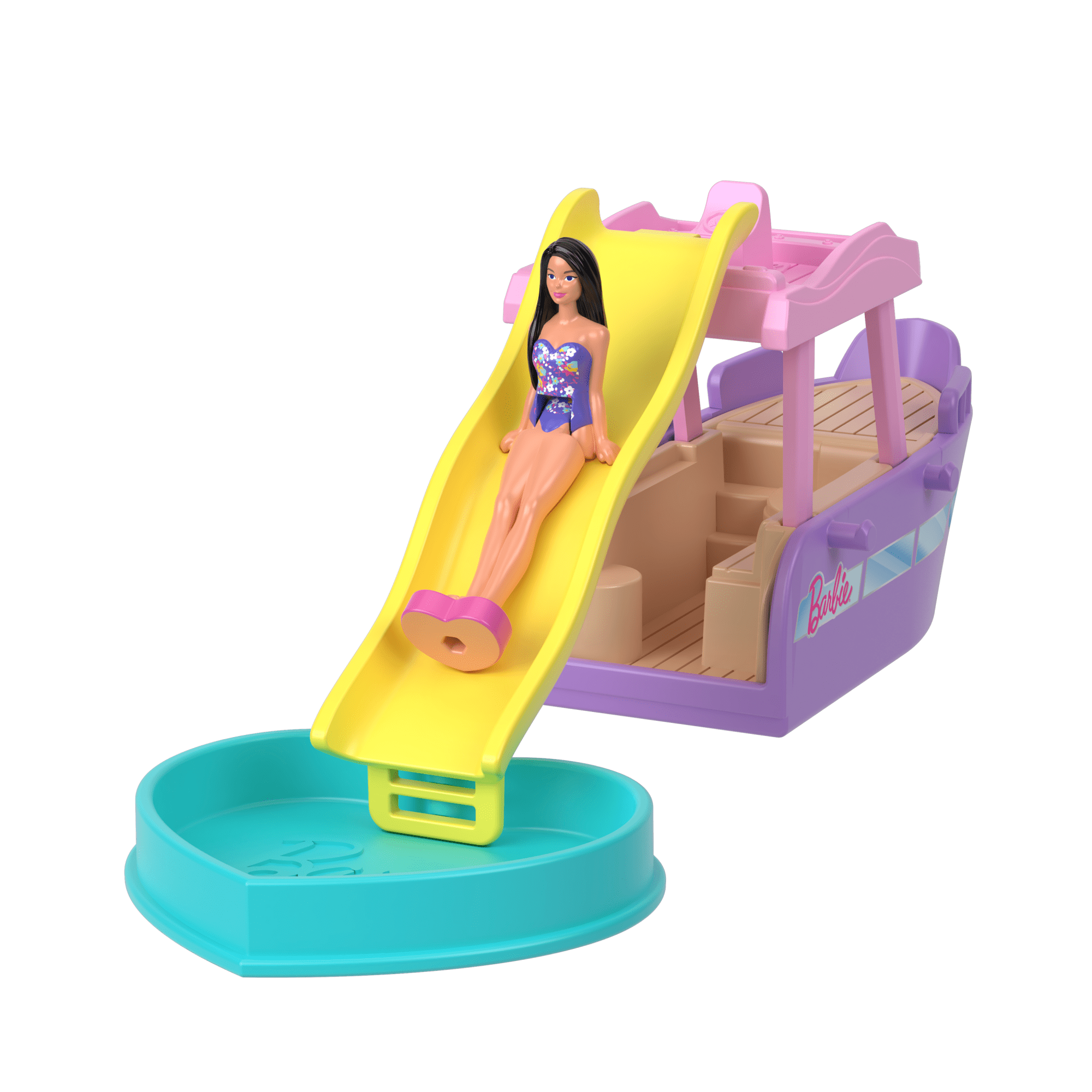 Barbie Mini BarbieLand Veículo para Boneca Iate Dos Sonhos