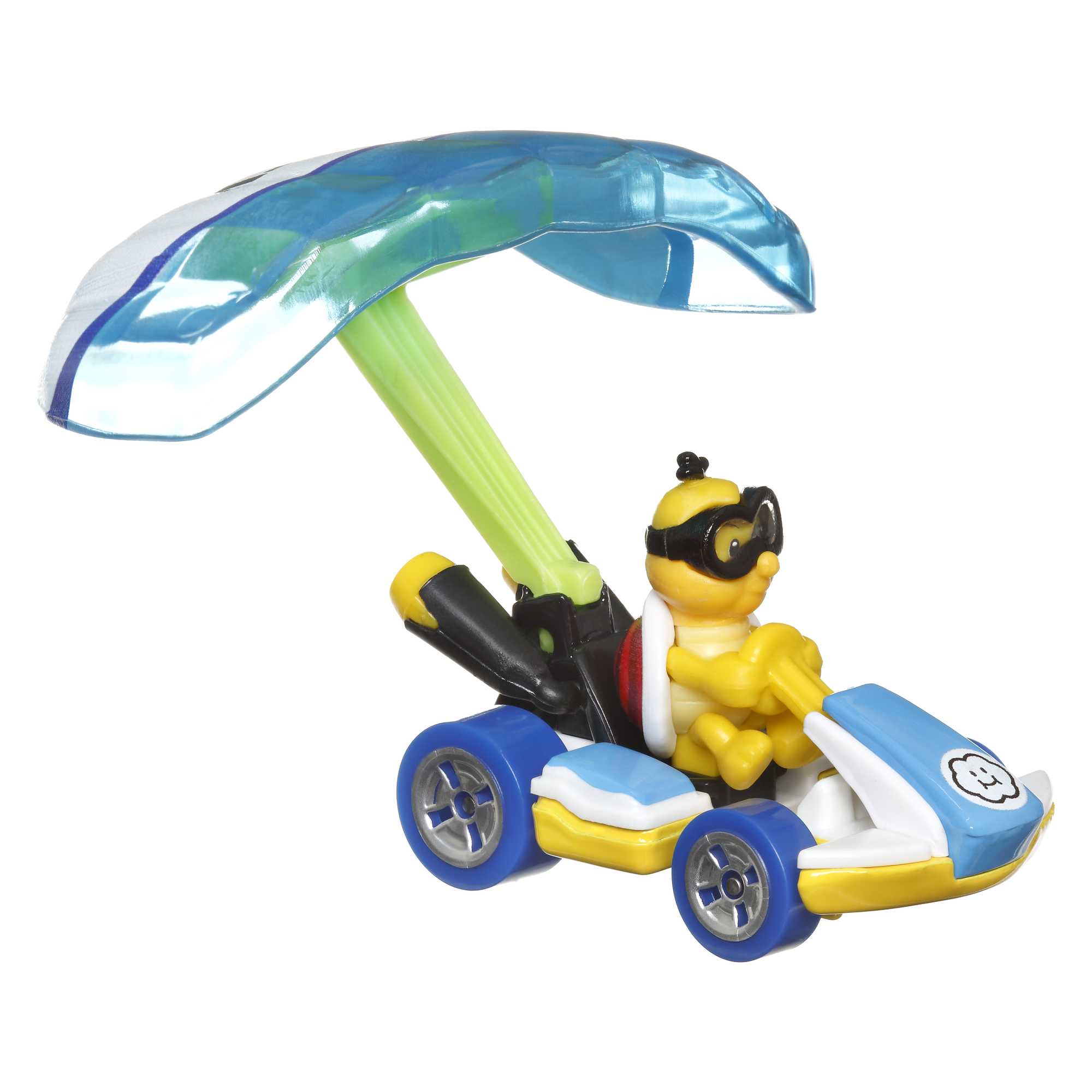 Hot Wheels Mario Kart Veículo de Brinquedo Lakitu Padrão Kart com Cloud Glider
