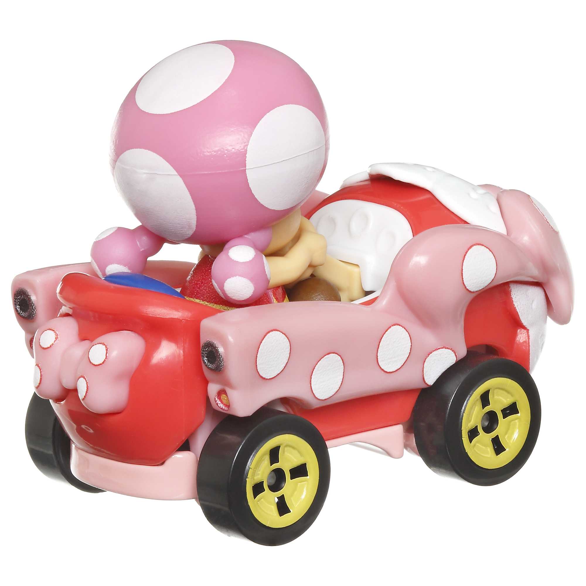 Hot Wheels Mario Kart Veículo de Brinquedo Toadette Birthday Girl