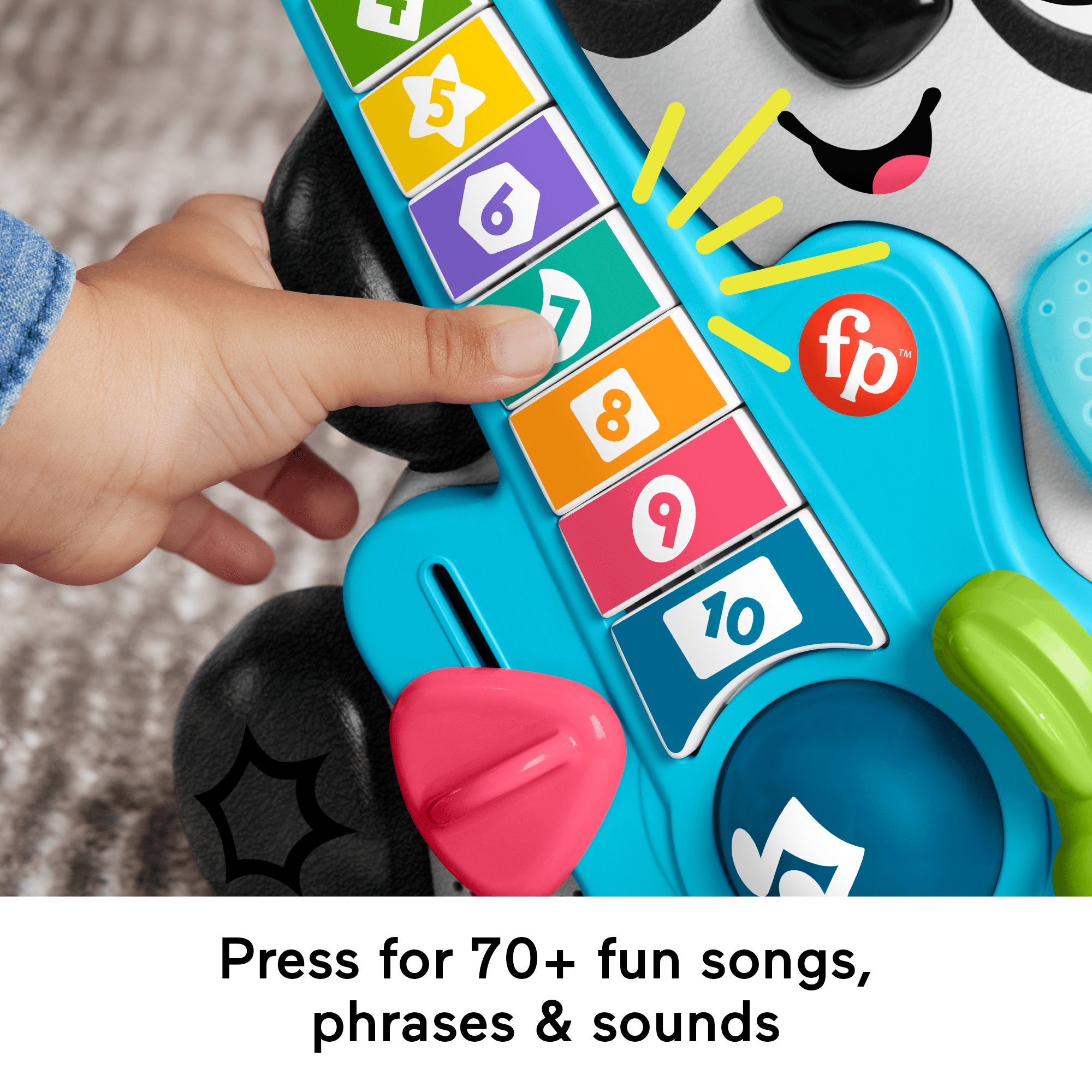 Fisher-Price Link Squad Jam & Count Panda Baby Learning Toy With Music & Lights