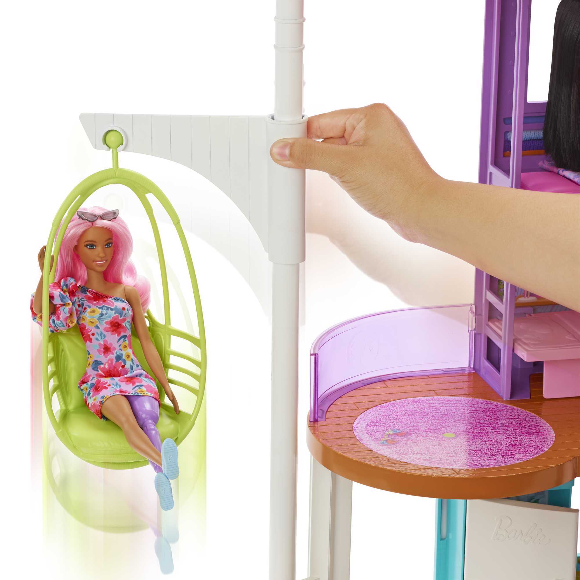 Barbie®  Coffret de Jeu  Maison de Vacances  30+ Éléments, 3+ Ans