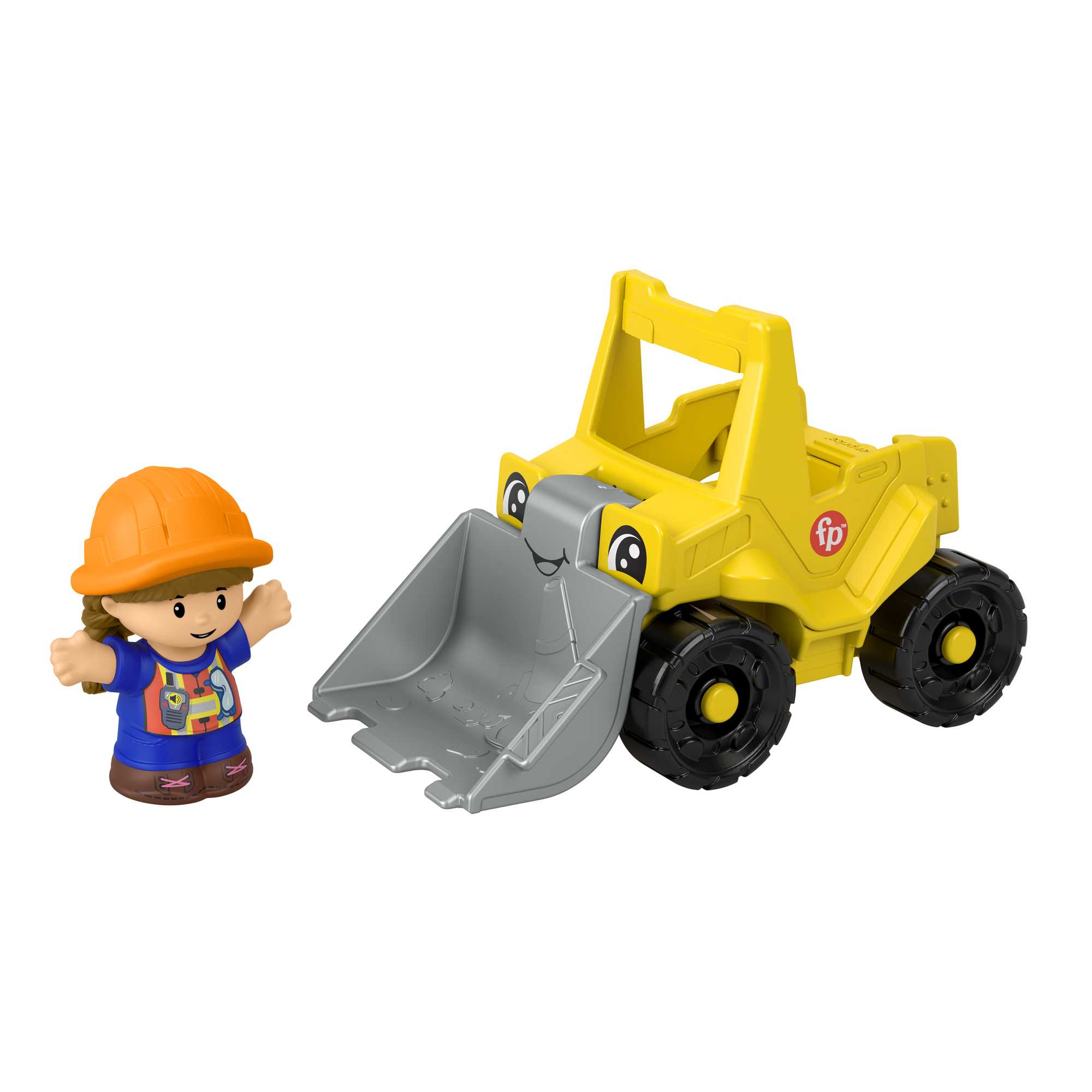 Fisher-Price Little People Bulldozer Construction Toy & Figure Set For Toddlers, 2 Pieces