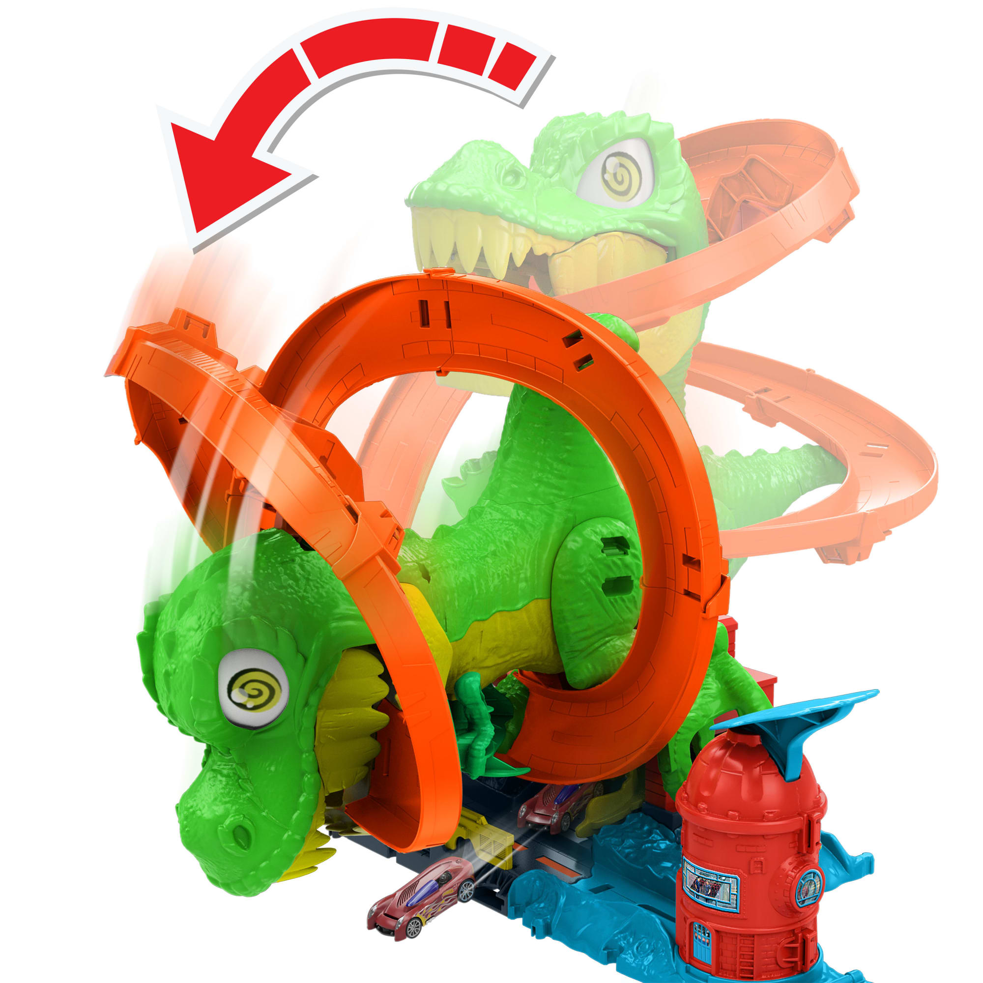 Hot Wheels  Ville  Échelle1:64  Coffret  T-Rex Bataille de Feu