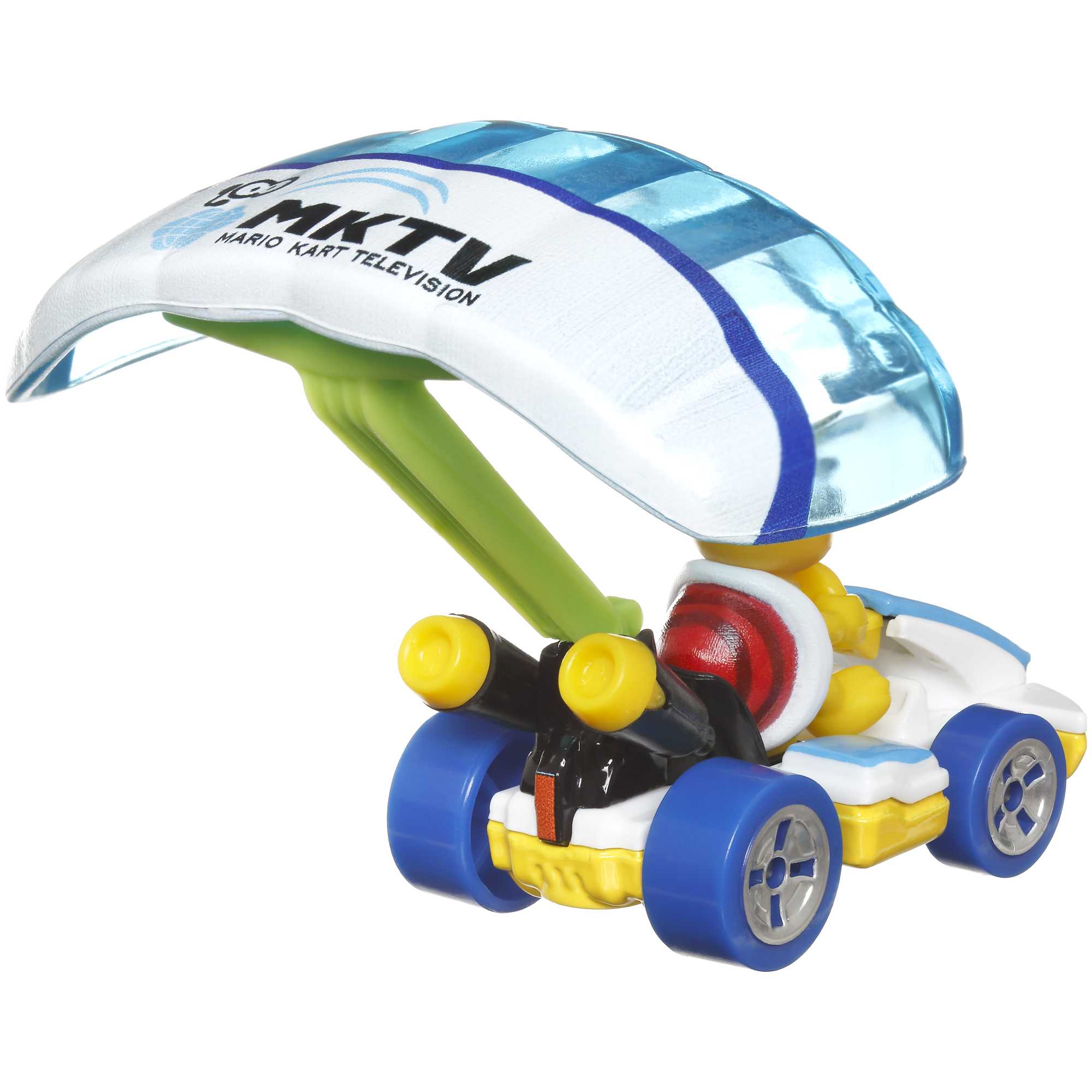 Hot Wheels Mario Kart Veículo de Brinquedo Lakitu Padrão Kart com Cloud Glider