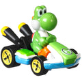 Hot Wheels Mario Kart Veículo de Brinquedo Kart Padrão Yoshi