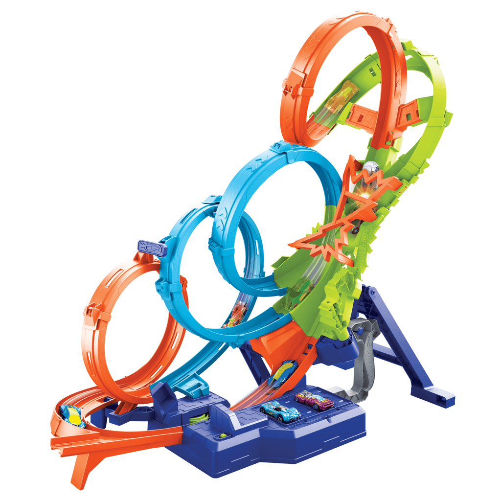 Hot Wheels-Coffret Ultra Crash Looping-Propulseur et Voiture