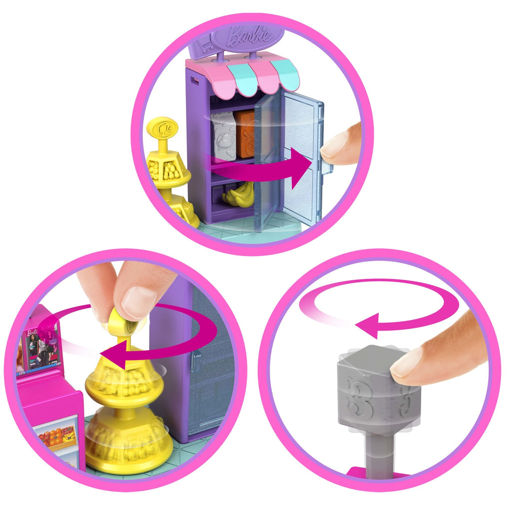 Barbie Mini BarbieLand Set de Juego Supermercado con Mini Muñeca
