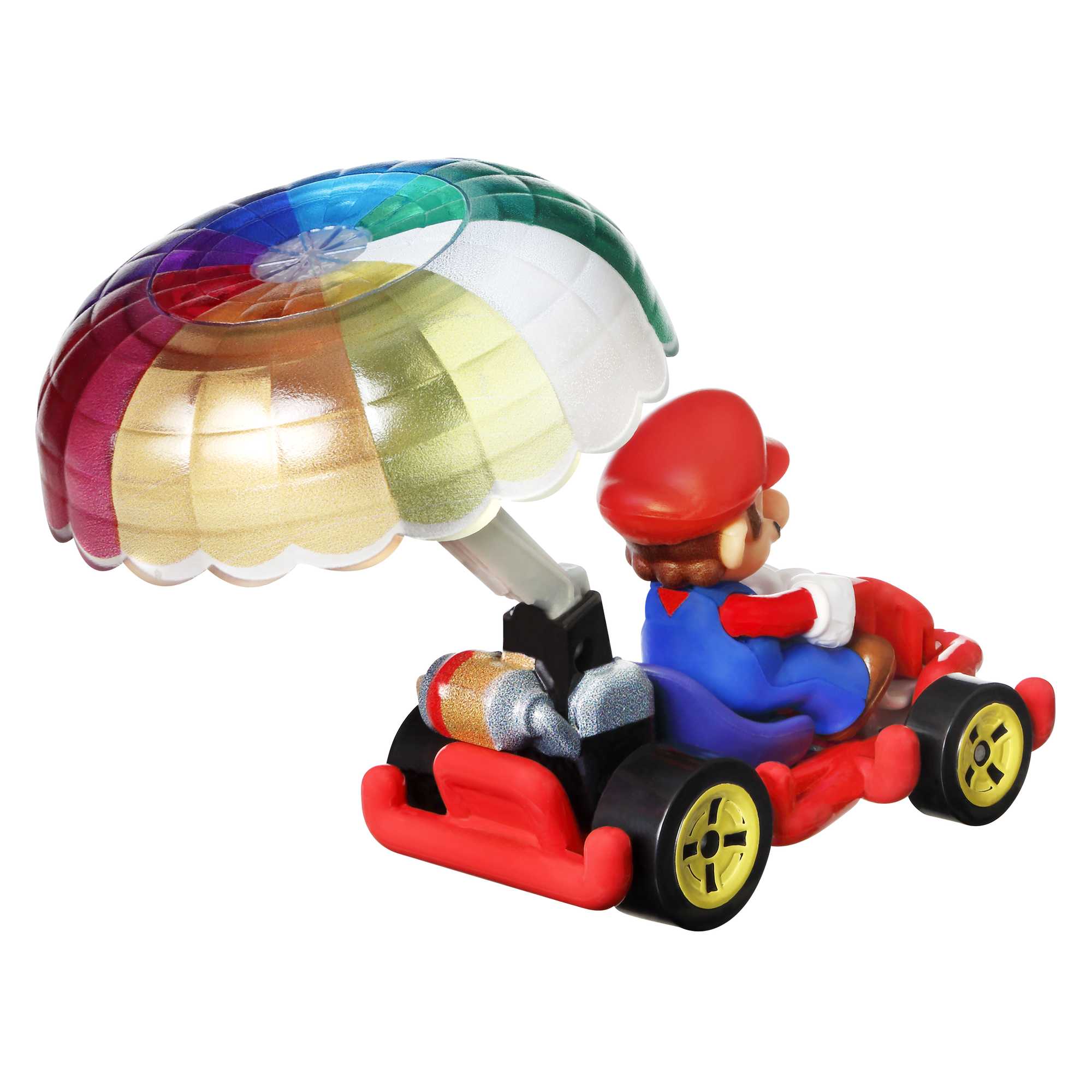 Hot Wheels Mario Kart Veículo de Brinquedo Mário Pipe Frame com Paraquedas