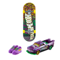 Hot Wheels Skate Vehículo de Juguete Patineta de Colección FELINE RISKY™ + SOLID MUSCLE™ con Diecast