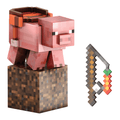 Minecraft-Cochon Diamond Level-Figurine Articulée 14Cm et Accessoires