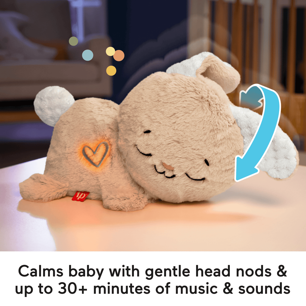 Fisher-Price Soothe & Settle Bunny Plush Baby Toy & Customizable Sound Machine With Motion