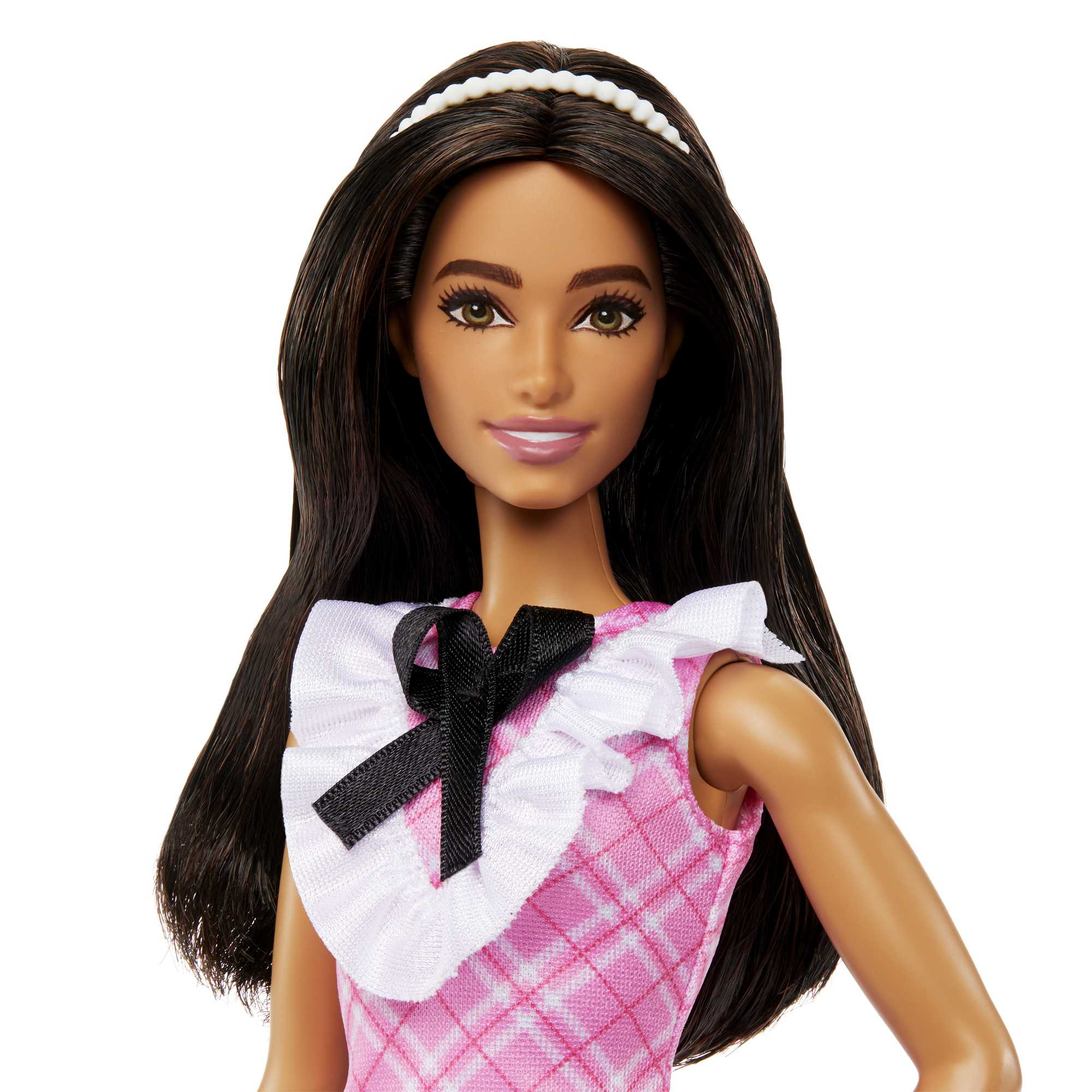 Barbie Fashionistas Doll #209 With Black Hair And A Plaid Dress