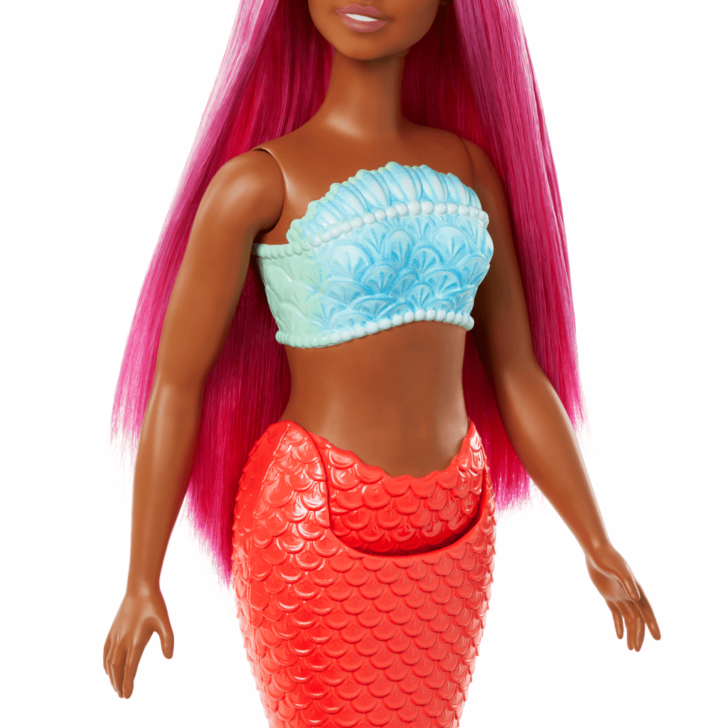 Barbie Fantasía Muñeca Sirena Cabello Rosa