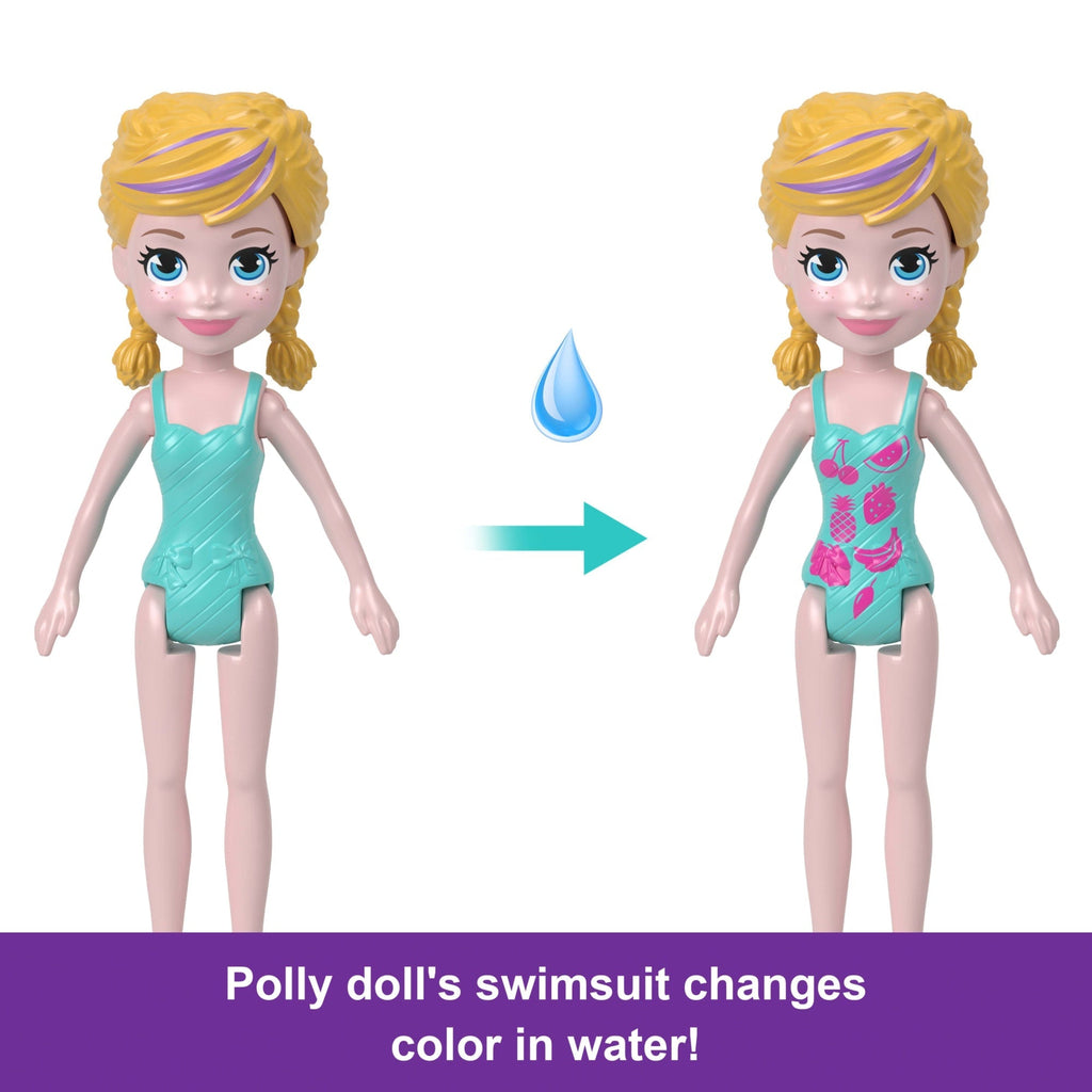 Polly Pocket Unicorn Dream Cruise Playset, Portable Boat With 1 Doll, Water Play And Color Change Accessories, 23 Total Pieces