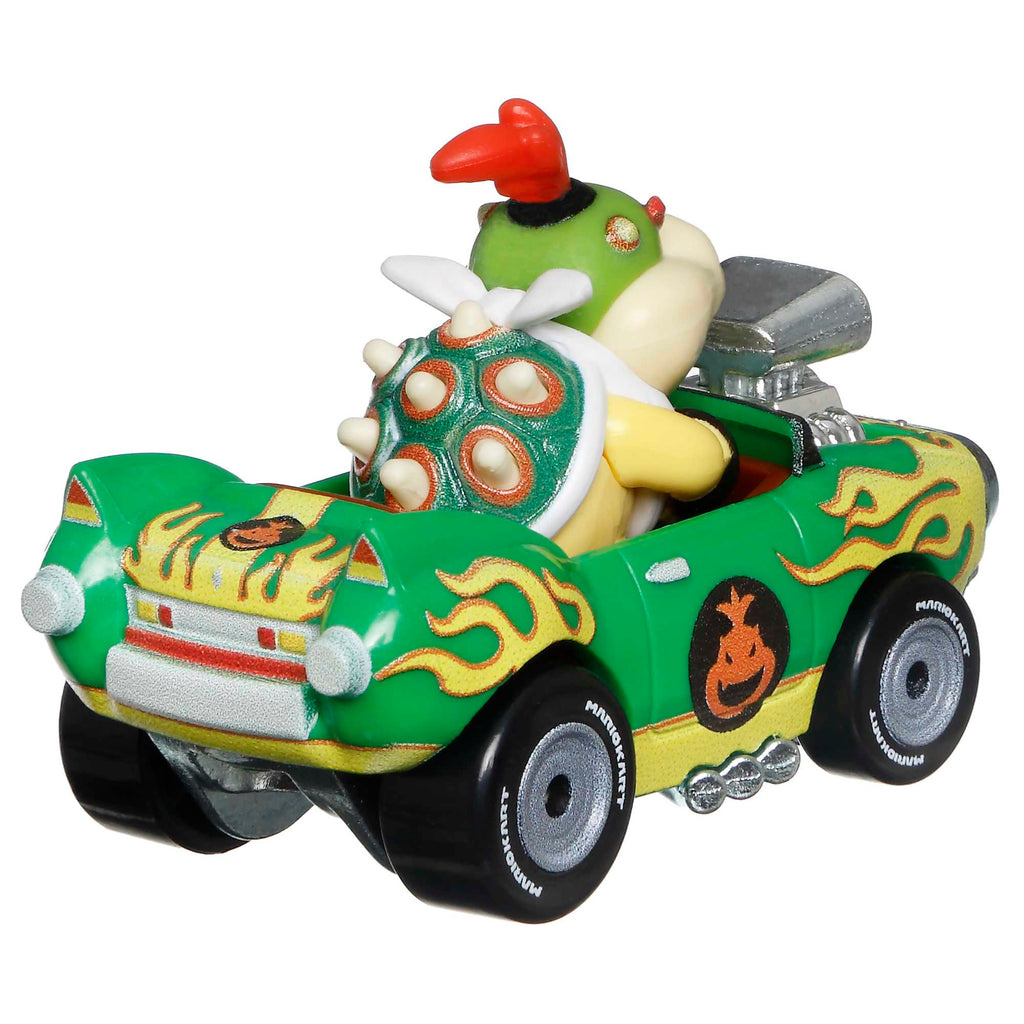 Hot Wheels Mario Kart Vehículo de Juguete Bowser Jr Flame Flyer
