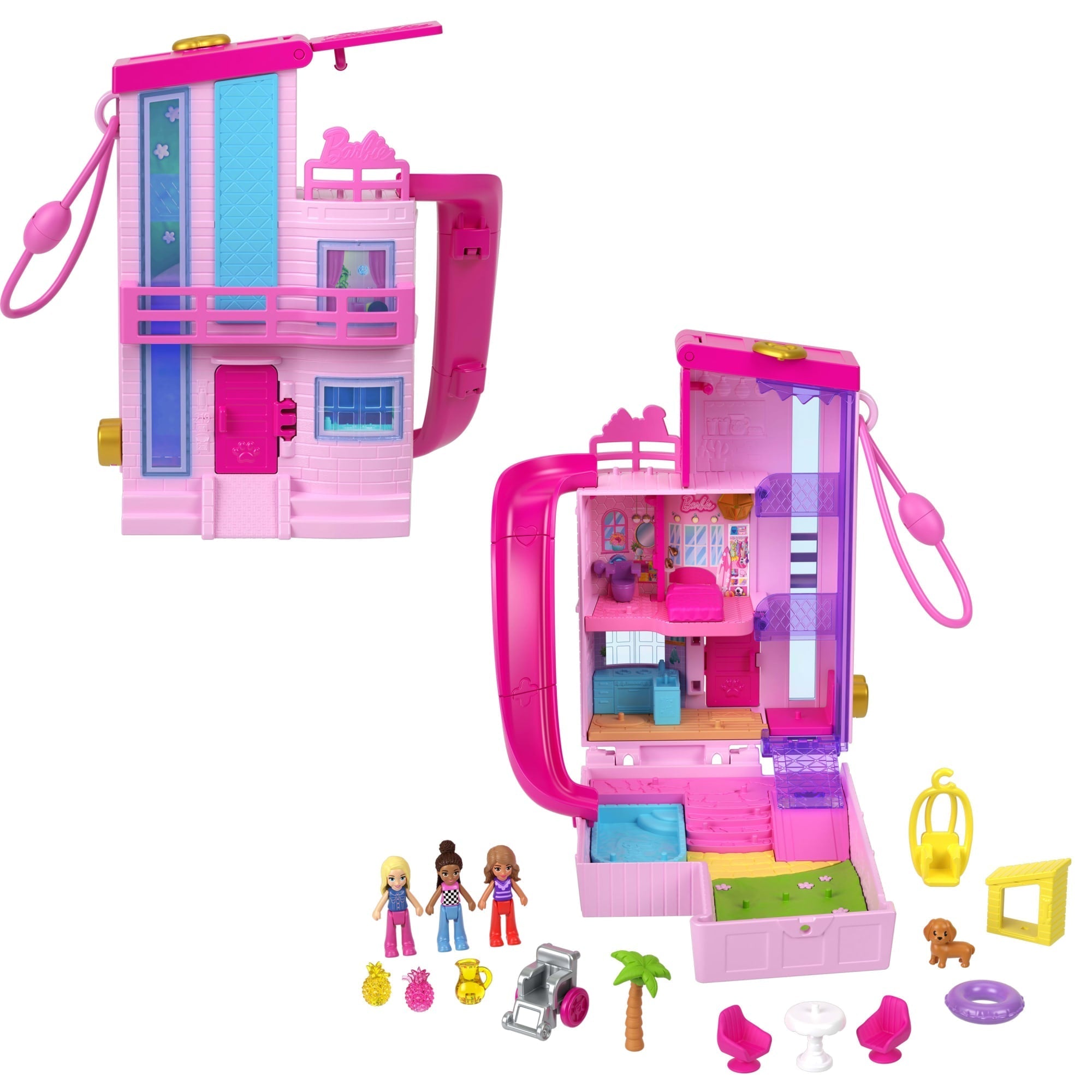 Polly Pocket-Maison de Rêve Barbie-Coffret Avec 3Mini-Figurines